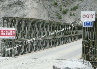 Çin Sıcak Galvanizli Çift Kulplu Ön - Tasarlanmış Bailey Köprü İnşaat Çelik 200 Tip Tedarikçi