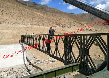 Çin Ağır Yük Kapasitesi Modüler Çelik Bailey Köprüsü Mükemmel Kararlılık Uzun Yorulma Ömrü Tedarikçi