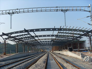 Çin Tren İstasyonu Yapısal Ön-Tasarlanmış Binası Paslanmış Boya, 2-4 Katlı Tedarikçi
