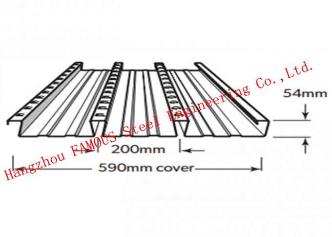 Comflor Serisi Bondek Equiv Galvanizli Çelik Yapısal Zemin Kaplaması Tasarım İnşaatı 0