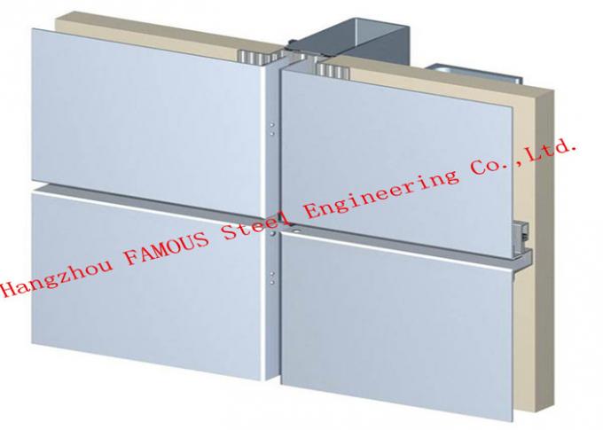 Ticari Ofis için İngiliz Standart Alüminyum Panel Metal Cam Giydirme Cephe 0