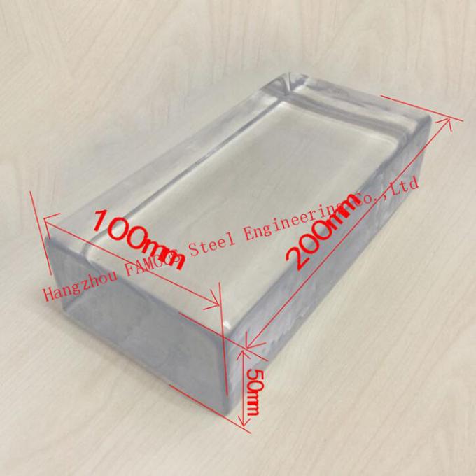 200x100x50mm Katı cam blok net bina dekoratif Kristal tuğla 1