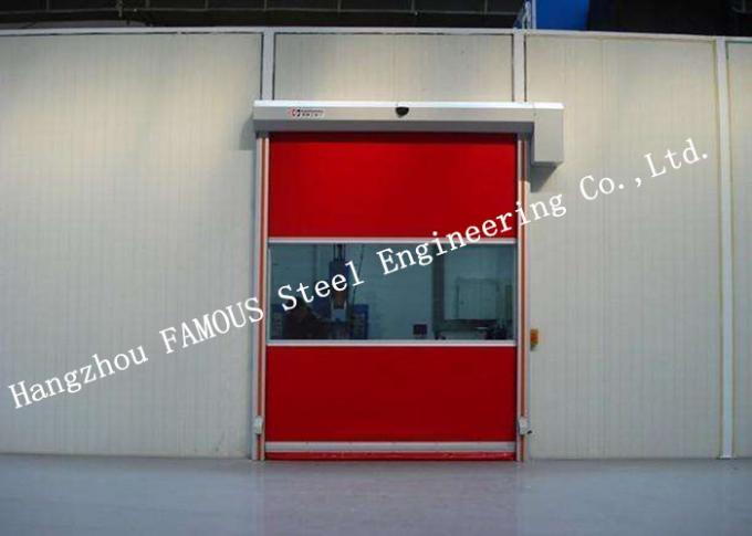 Lojistik Merkezi için Otomatik Yüksek Hızlı Çelik Panjur Kapı PVC Yüzey 0