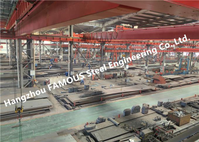Kuzey Amerika Fabrikasyon Çelik Yapı Elemanları İnşaatı Q345b Galvanizli 0
