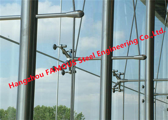 Çin Alüminyum Çelik Yapı Cam Giydirme Cephe Noktası Sabit Camlı Örümcek Binalar Tedarikçi