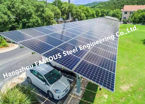 Çin Enerji Üreten Yapı Eloksallı Fotovoltaik Panel Alüminyum Solar PV Carports Tedarikçi