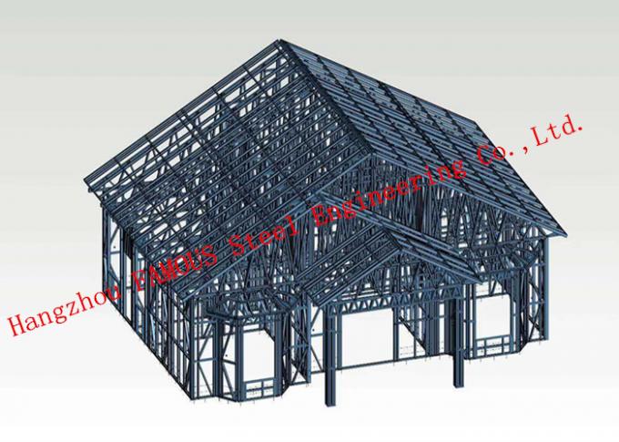 AB Standardı Enerji Verimli Hafif Çelik Q345b Prefabrik Ev İnşaatı Modüler 0