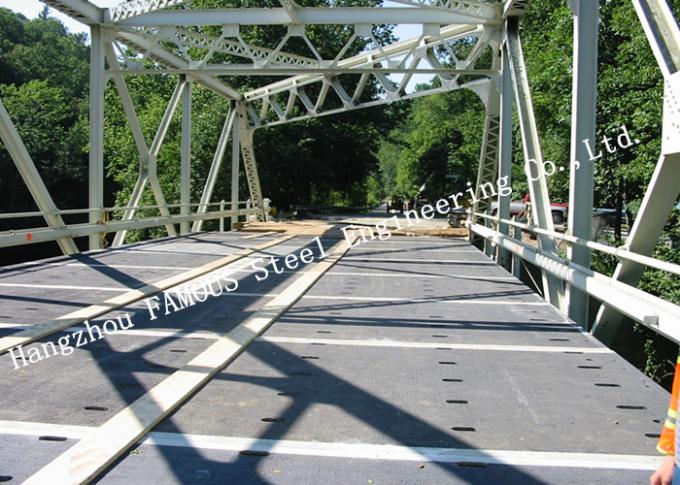 AWS D1.1D1.5 Fabrikasyon Çelik Modüler Bailey Köprüsü Kafes Kiriş Amerika Standardı 0