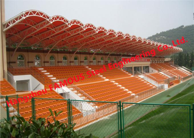 ETFE PTFE Kaplı Stadyum Membranı Yapısal Çelik Kumaş Çatı Makas Kanopi Amerika Avrupa Standardı 0
