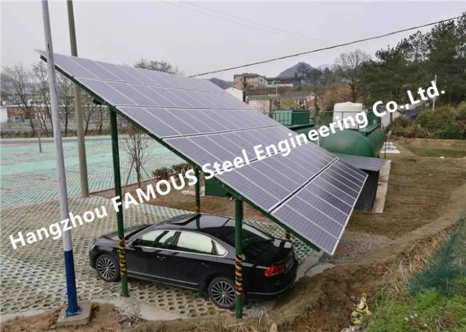 Enerji Üreten Yapı Eloksallı Fotovoltaik Panel Alüminyum Solar PV Carports 0