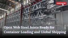 Konteyner yüklenmesi ve küresel nakliye için hazır olan açılmış çelik çubuklar